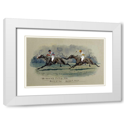 The University Challenge Whip, Feb 1909 White Modern Wood Framed Art Print with Double Matting by Longe, W.G.