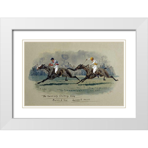 The University Challenge Whip, Feb 1909 White Modern Wood Framed Art Print with Double Matting by Longe, W.G.