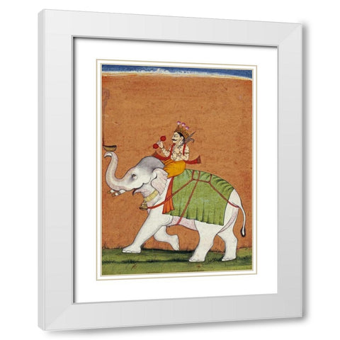 Dipak Raga White Modern Wood Framed Art Print with Double Matting by Mankot