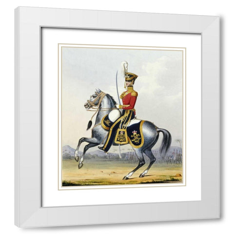 4th - The Queens Own Light Dragoons White Modern Wood Framed Art Print with Double Matting by Mansion, L.