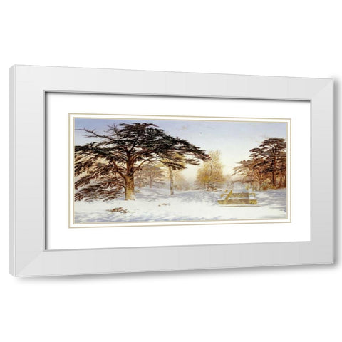 Untrodden Snow Within Three Miles of Charing Cross White Modern Wood Framed Art Print with Double Matting by McCallum, Andrew