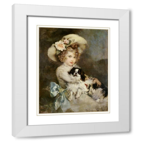 Best of Friends White Modern Wood Framed Art Print with Double Matting by Moore, Harry Humphrey