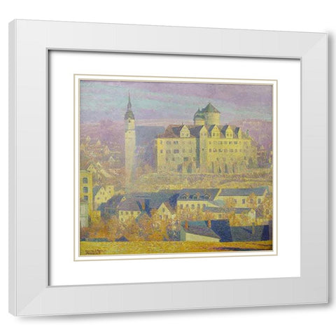 Zschopau White Modern Wood Framed Art Print with Double Matting by Palmie, Charles