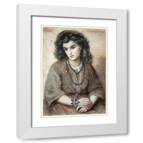 Calliope Coronio White Modern Wood Framed Art Print with Double Matting by Charles Rossetti, Dante Gabriel
