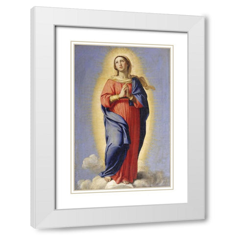 The Immaculate Conception White Modern Wood Framed Art Print with Double Matting by Salvi, Giovanni Battista
