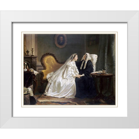 Some Good Advice White Modern Wood Framed Art Print with Double Matting by Scholten, Hendrik Jacobus