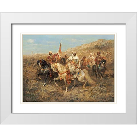 A Regal Procession White Modern Wood Framed Art Print with Double Matting by SMuseumeyer, Adolph