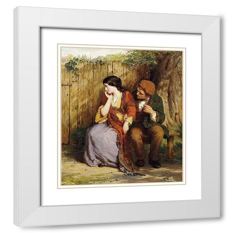 Moment of Suspense White Modern Wood Framed Art Print with Double Matting by Smith, George