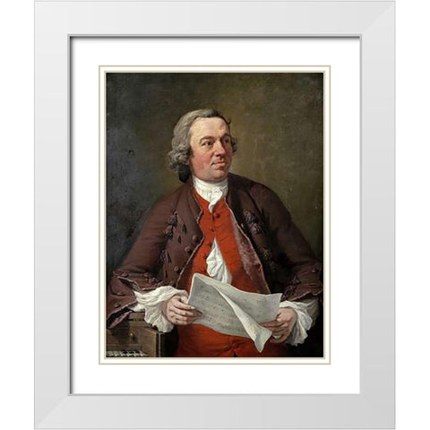 Portrait of a Musician White Modern Wood Framed Art Print with Double Matting by Soldi, Andrea
