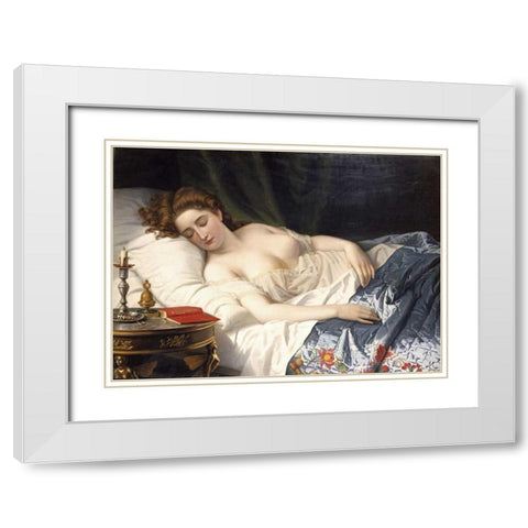 Imogen From Shakespeares Cymbeline White Modern Wood Framed Art Print with Double Matting by Souchon, Wilhelm Ferdinand