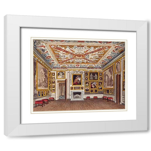 The Presence Chamber, Kensington Palace White Modern Wood Framed Art Print with Double Matting by Stephanoff, J.