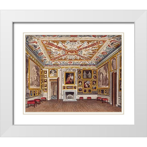 The Presence Chamber, Kensington Palace White Modern Wood Framed Art Print with Double Matting by Stephanoff, J.