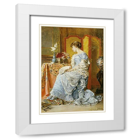 Indecision White Modern Wood Framed Art Print with Double Matting by Stevens, Agapit