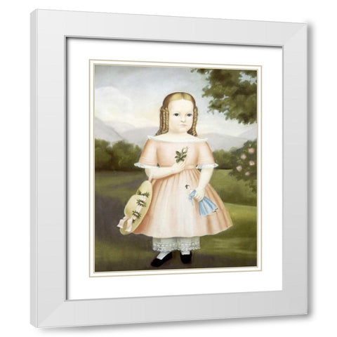 Portrait of a Girl White Modern Wood Framed Art Print with Double Matting by Stock, Joseph Whiting