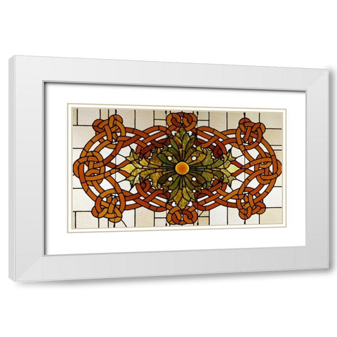 Skylight Panel For The Theatre of The Auditorium Building, Chicago, Illinois White Modern Wood Framed Art Print with Double Matting by Sullivan