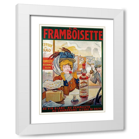 La Framboisette White Modern Wood Framed Art Print with Double Matting by Tamagno, Francisco