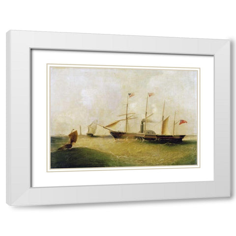 The Great Western White Modern Wood Framed Art Print with Double Matting by Tudgay, I.