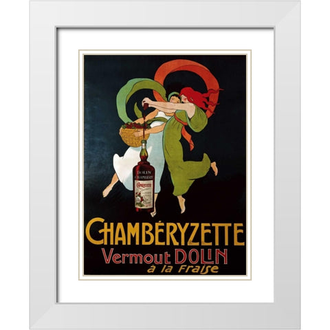 Chamberyzette White Modern Wood Framed Art Print with Double Matting by Unknown