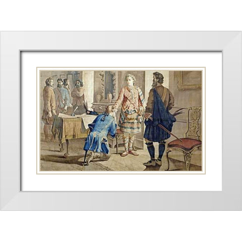 Introducing Waverley To The Prince White Modern Wood Framed Art Print with Double Matting by Verbeocken, H.