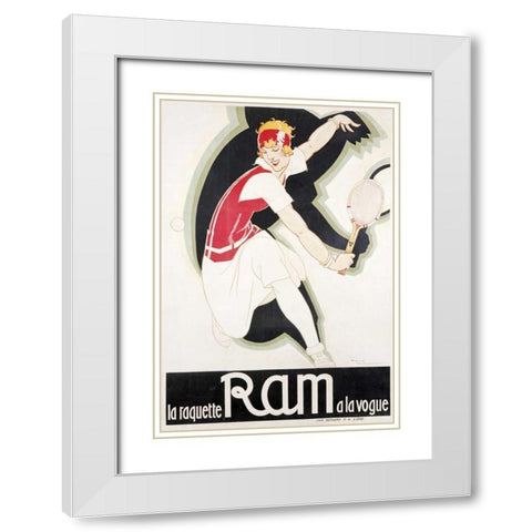 Ram White Modern Wood Framed Art Print with Double Matting by Vincent, Rene