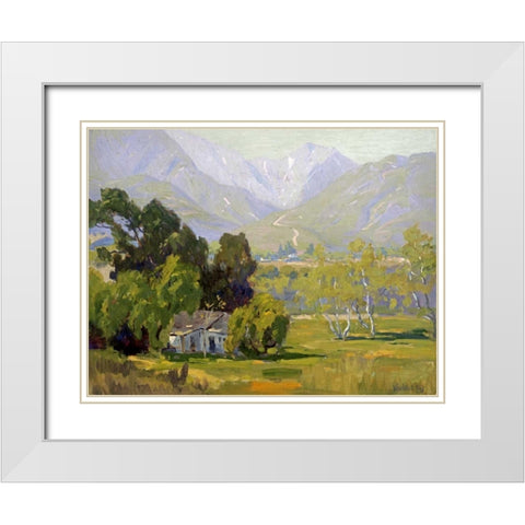 Canyon Near Ojai White Modern Wood Framed Art Print with Double Matting by Wachtel, Elmer