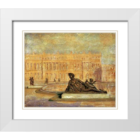 Le Parterre DEau Du Midi Versailles White Modern Wood Framed Art Print with Double Matting by Altamura, Jean