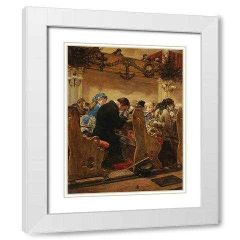 Museumistmas Prayers White Modern Wood Framed Art Print with Double Matting by Bacon, Henry