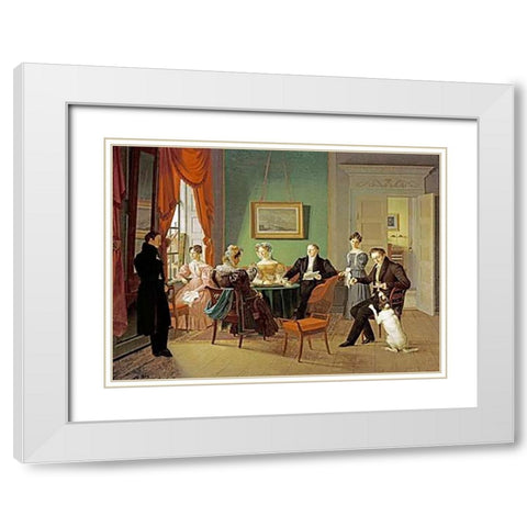 A Portrait of The SMuseumam Family White Modern Wood Framed Art Print with Double Matting by Baerentzen, Emilius