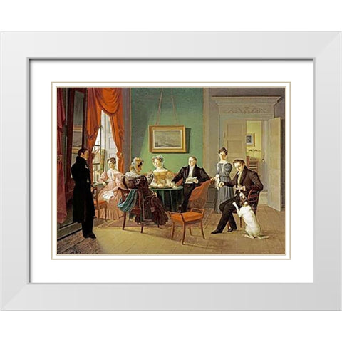 A Portrait of The SMuseumam Family White Modern Wood Framed Art Print with Double Matting by Baerentzen, Emilius