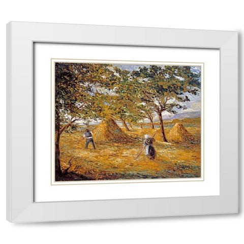 Moisson White Modern Wood Framed Art Print with Double Matting by Boggio, Emilio