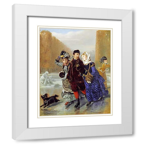 Showing a Preference White Modern Wood Framed Art Print with Double Matting by Boutibonne, Charles Edouard