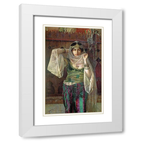 The Queen of The Harem White Modern Wood Framed Art Print with Double Matting by Bredt, Ferdinand Max