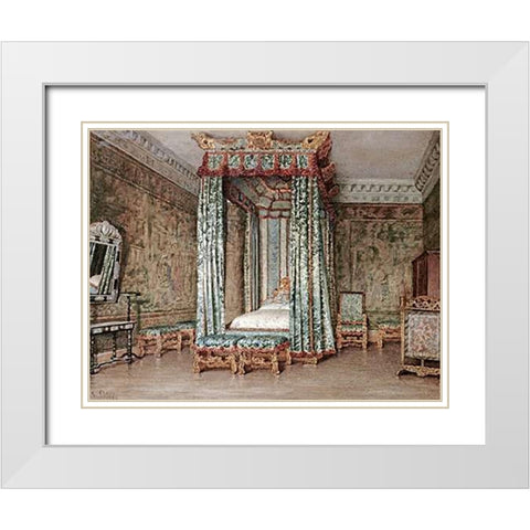 The Venetian Ambassadors Room, Knole White Modern Wood Framed Art Print with Double Matting by Clacy, Ellen