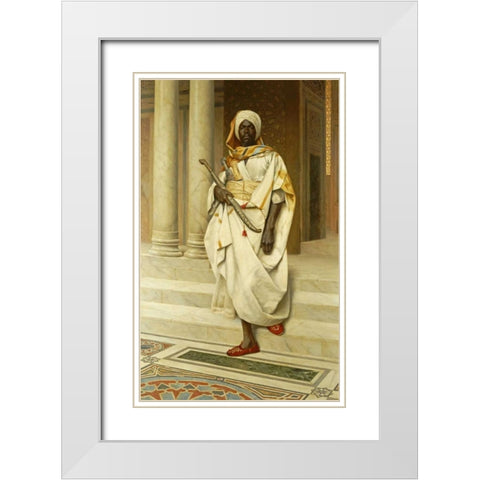 The Emir White Modern Wood Framed Art Print with Double Matting by Deutsch, Ludwig