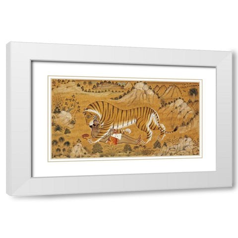 The Revenge of The Hunted White Modern Wood Framed Art Print with Double Matting by Devgarh