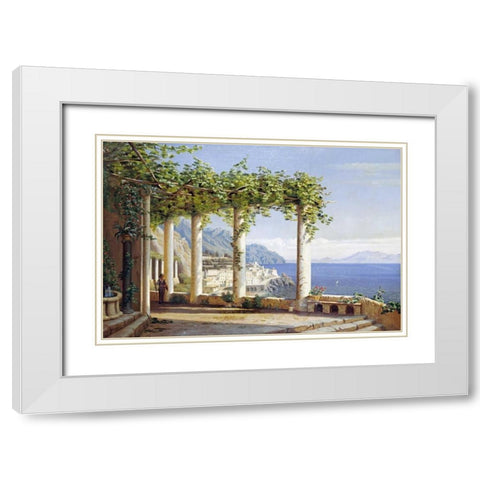 Amalfi Del Convento Dei Capuccini White Modern Wood Framed Art Print with Double Matting by Eilersen, Eiler Rasmussen