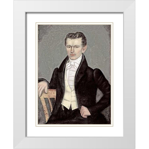 William Ely Cheney White Modern Wood Framed Art Print with Double Matting by Field, Erastus Salisbury