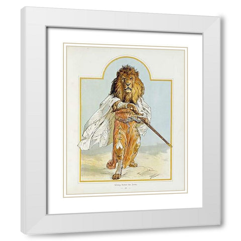 Konig Nobel Im Zorn White Modern Wood Framed Art Print with Double Matting by Flinzer, F.