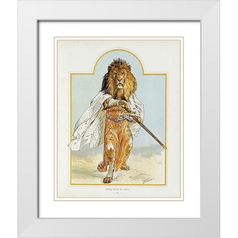 Konig Nobel Im Zorn White Modern Wood Framed Art Print with Double Matting by Flinzer, F.