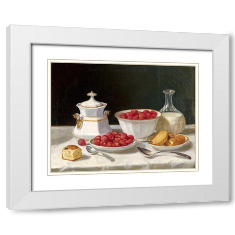 The Dessert Table White Modern Wood Framed Art Print with Double Matting by Francis, John F.