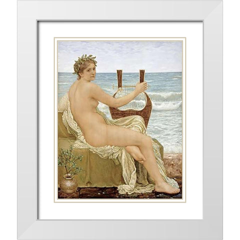 Music White Modern Wood Framed Art Print with Double Matting by Holliday, Henry