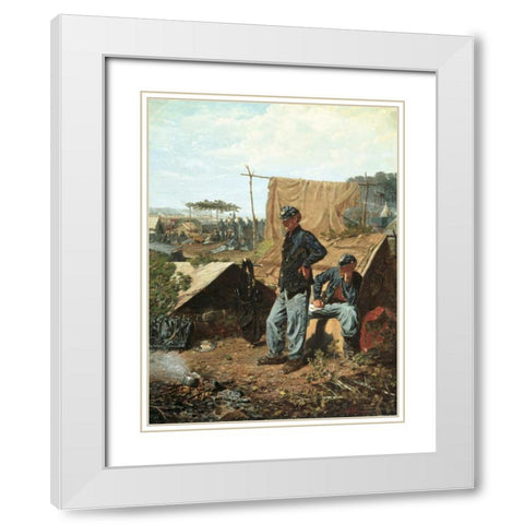 Home, Sweet Home White Modern Wood Framed Art Print with Double Matting by Homer, Winslow