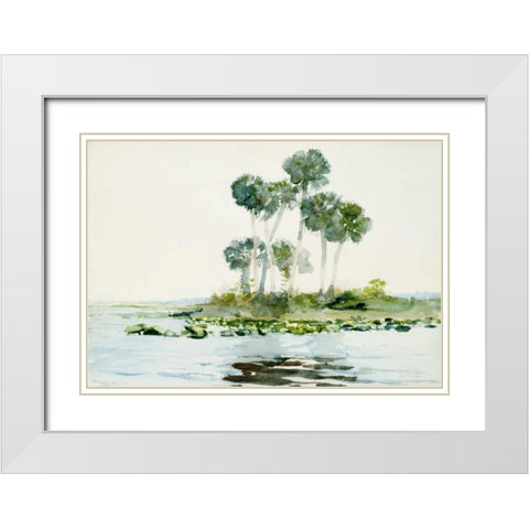 St. Johns River, Florida White Modern Wood Framed Art Print with Double Matting by Homer, Winslow