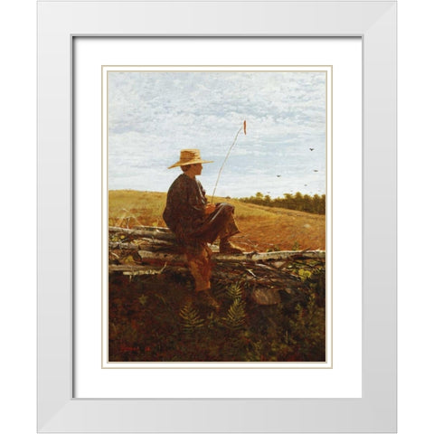 On Guard White Modern Wood Framed Art Print with Double Matting by Homer, Winslow