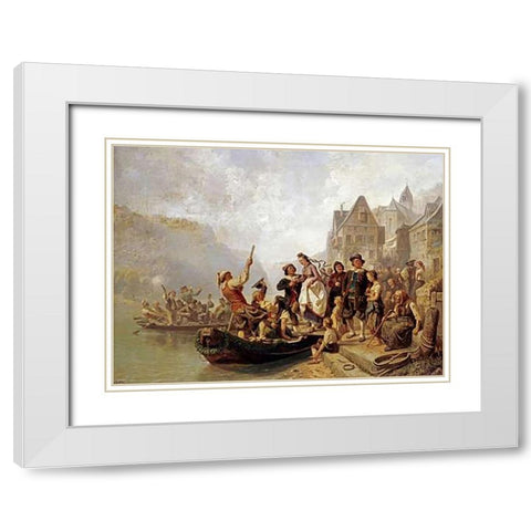 After The Wedding White Modern Wood Framed Art Print with Double Matting by Kindler, Albert