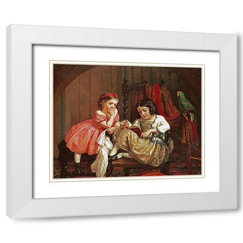 An Enchanting Tale White Modern Wood Framed Art Print with Double Matting by Lambdin, George CoMuseuman