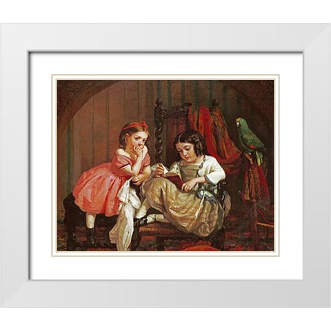An Enchanting Tale White Modern Wood Framed Art Print with Double Matting by Lambdin, George CoMuseuman