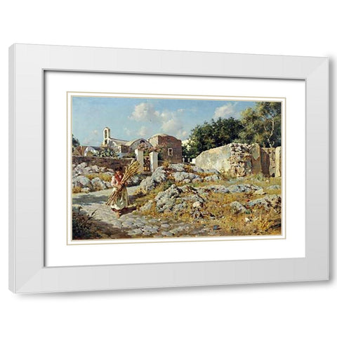 The Path Home White Modern Wood Framed Art Print with Double Matting by Lovatti, E