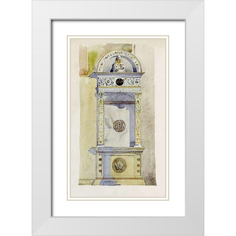 Certosa di Pavia, Study of a Jesuit Altar White Modern Wood Framed Art Print with Double Matting by Mackintosh, Charles Rennie