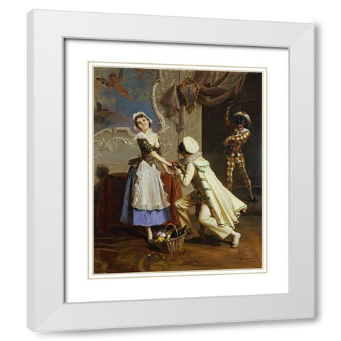 The ProVintageal White Modern Wood Framed Art Print with Double Matting by Mantegazza, Giacomo